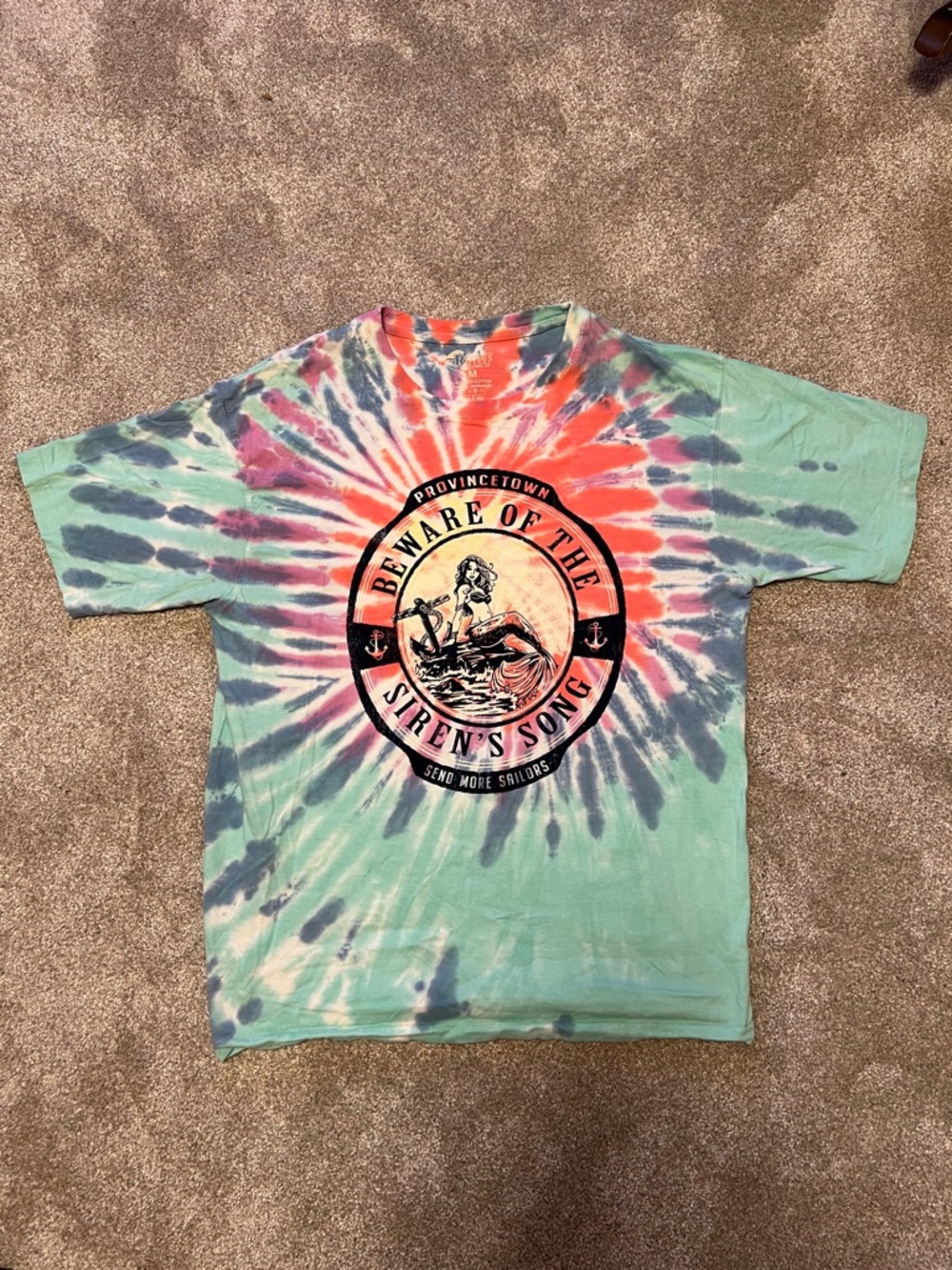 Unisex Tie-dye Mermaid Tshirt, Provincetown, Cape Cod